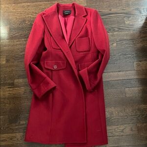 BCBG Red Pea Coat